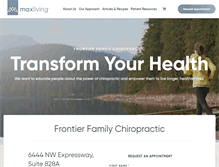 Tablet Screenshot of frontierfamilychiropractic.com